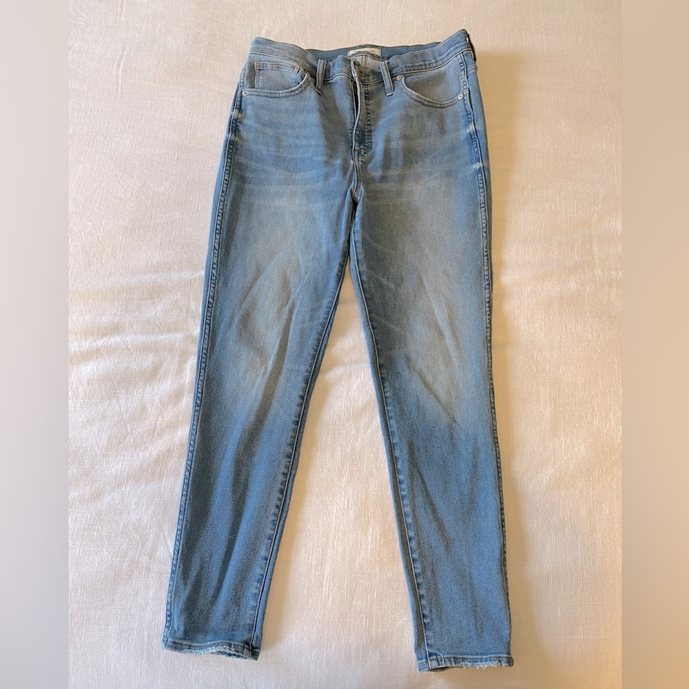 Madewell High Rise Skinny Crop Jean Light Blue Wash Size 31 Tall